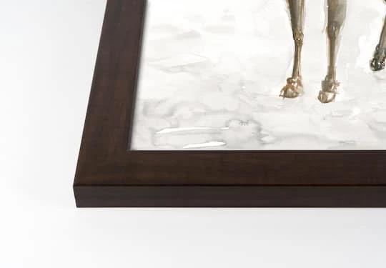 Winter Deer Walnut Framed Print Under Plexiglass 3 Winter Deer Walnut Framed Print Under Plexiglass - Image 3