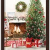 Christmas Morning Walnut Framed Print Under Plexiglass