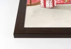 Christmas Morning Walnut Framed Print Under Plexiglass -Northlight Sale Store D518113S 2