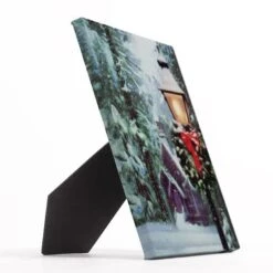 Snowy Christmas Church Tabletop Canvas -Northlight Sale Store D518118S 2