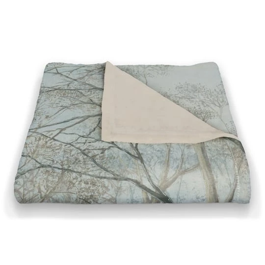 Doe Walking In The Snow 50x60 Coral Fleece Blanket 3 Doe Walking In The Snow 50x60 Coral Fleece Blanket - Image 3
