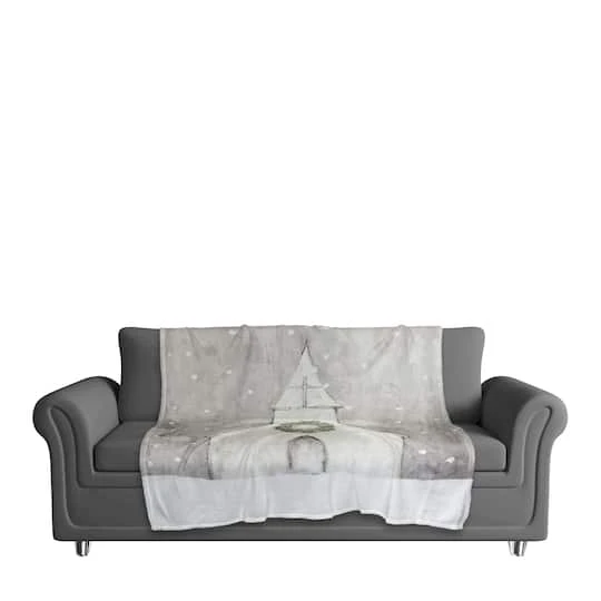 Gray Church 50x60 Coral Fleece Blanket 4 Gray Church 50x60 Coral Fleece Blanket - Image 4