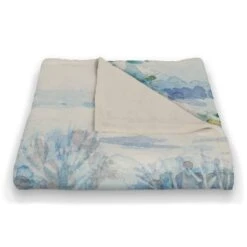 Watercolor Winter Cabin 50x60 Coral Fleece Blanket -Northlight Sale Store D518124S 2
