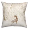 Winter Deer Warm Colors 18x18 Throw Pillow