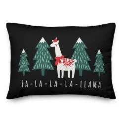 Caroling Llama Pattern 14x20 Throw Pillow -Northlight Sale Store D518153S 1 1
