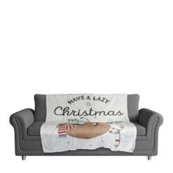 Have A Lazy Christmas Coral Fleece Blanket 6 Have A Lazy Christmas Coral Fleece Blanket -Northlight Sale Store D518163S 2