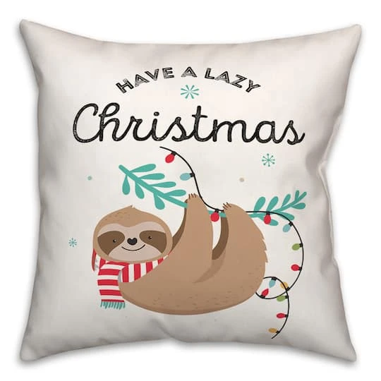 Have A Lazy Christmas Throw Pillow 1 Have A Lazy Christmas Throw Pillow