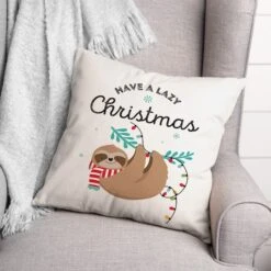Have A Lazy Christmas Throw Pillow 5 Have A Lazy Christmas Throw Pillow -Northlight Sale Store D518175S 2
