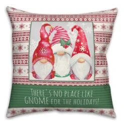 No Place Like Gnome 18x18 Throw Pillow -Northlight Sale Store D518177S 1 1