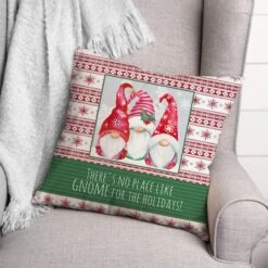 No Place Like Gnome 18x18 Throw Pillow -Northlight Sale Store D518177S 2