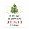 Getting Lit Xmas Tree 8x10 Tabletop Canvas