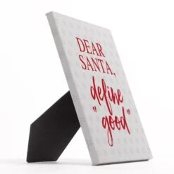 Santa Define Good Snowflakes 8x10 Tabletop Canvas -Northlight Sale Store D518192S 2