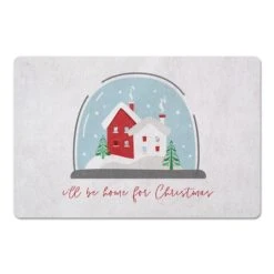 Home Christmas Snowglobe Floor Mat
