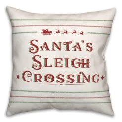 Santas Sleigh Crossing 18x18 Throw Pillow -Northlight Sale Store D518222S 2