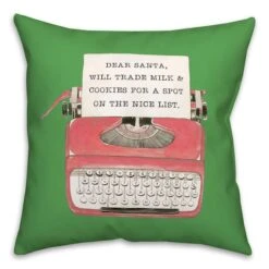 Typewriter 18x18 Throw Pillow -Northlight Sale Store D518233S 2