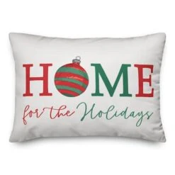 Home For Holidays Ornament 14x20 Throw Pillow