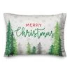 Merry Christmas Forest Throw Pillow