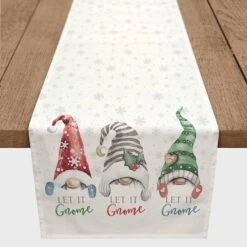 Let It Gnome 16x72 Poly Twill Table Runner -Northlight Sale Store D518245S 2