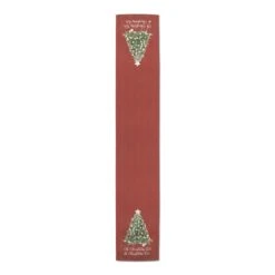 90" Oh Christmas Tree On Red Table Runner -Northlight Sale Store D518247S 3