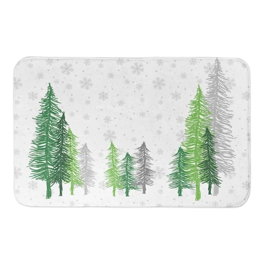 Designs Direct Merry Christmas Forest 34" X 21" Bath Mat 2 Designs Direct Merry Christmas Forest 34" X 21" Bath Mat - Image 2