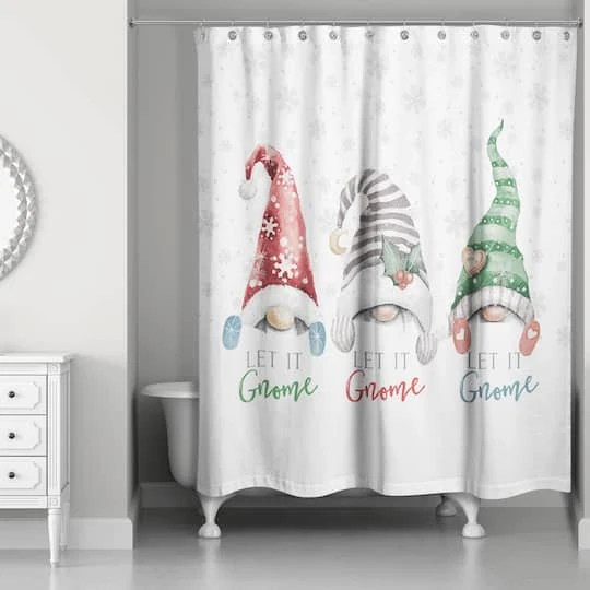Let It Gnome Shower Curtain 1 Let It Gnome Shower Curtain