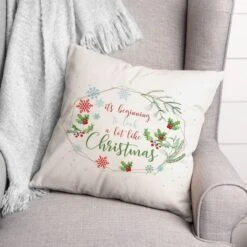 Beginning Look Christmas 18x18 Throw Pillow 5 Beginning Look Christmas 18x18 Throw Pillow -Northlight Sale Store D518279S 2