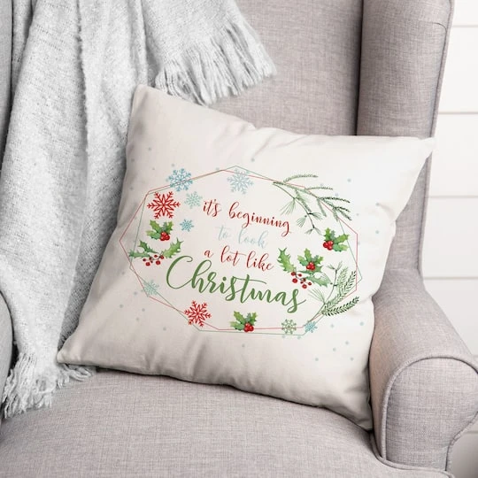 Beginning Look Christmas 18x18 Throw Pillow 3 Beginning Look Christmas 18x18 Throw Pillow - Image 3