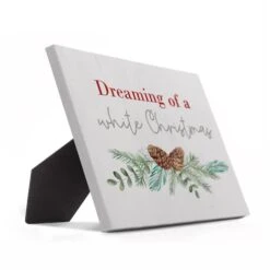 Dreaming Of A White Christmas Tabletop Canvas -Northlight Sale Store D518280S 2