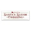 Santas Sleigh Crossing Wood 36x12 Canvas Wall Art
