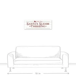 Santas Sleigh Crossing Wood 36x12 Canvas Wall Art -Northlight Sale Store D518282S 4