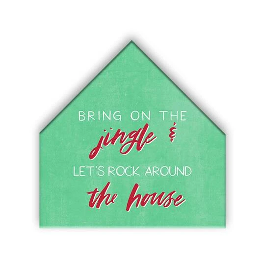 Bring On Jingle And Rock 12x12 House Shaped Canvas 2 Bring On Jingle And Rock 12x12 House Shaped Canvas - Image 2