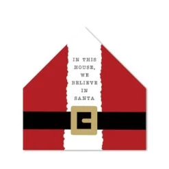 This House Believes 17x17 House Shaped Canvas