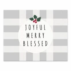 Joyful Merry Blessed 10x8 Tabletop Canvas