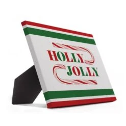 Holly Jolly Candy Cane 10x8 Tabletop Canvas -Northlight Sale Store D518293S 2