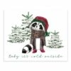 Baby Cold Outside Raccoon 10x8 Tabletop Canvas