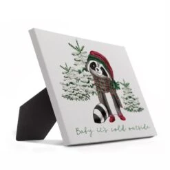 Baby Cold Outside Raccoon 10x8 Tabletop Canvas 5 Baby Cold Outside Raccoon 10x8 Tabletop Canvas -Northlight Sale Store D518298S 2