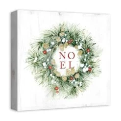 Christmas Wreath Noel Canvas Wall Art -Northlight Sale Store D518302S 2