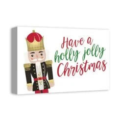 Holly Jolly Nutcracker 18x12 Canvas Wall Art -Northlight Sale Store D518303S 2