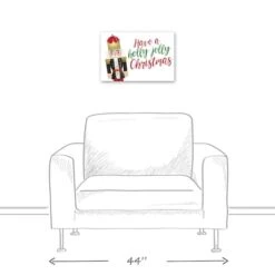 Holly Jolly Nutcracker 18x12 Canvas Wall Art -Northlight Sale Store D518303S 4
