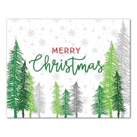 Merry Christmas Forest Canvas Wall Art 2 Merry Christmas Forest Canvas Wall Art - Image 2