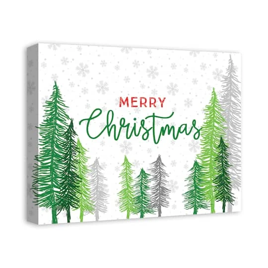 Merry Christmas Forest Canvas Wall Art 3 Merry Christmas Forest Canvas Wall Art - Image 3