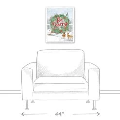 Be Merry Winter Window 16x20 Canvas Wall Art -Northlight Sale Store D518309S 4