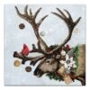 Festive Reindeer 24x24 Canvas Wall Art