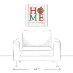Home For Holidays Ornament 20x20 Canvas Wall Art -Northlight Sale Store D518312S 4