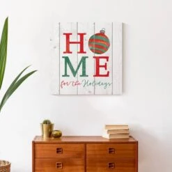 Home For Holidays Ornament 20x20 Canvas Wall Art -Northlight Sale Store D518312S 5