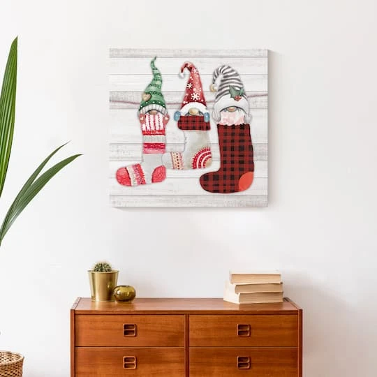 Gnome Stockings 20x20 Canvas Wall Art 6 Gnome Stockings 20x20 Canvas Wall Art - Image 6