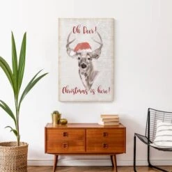 Oh Deer Christmas Here Canvas Wall Art 11 Oh Deer Christmas Here Canvas Wall Art -Northlight Sale Store D518314S 5
