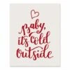 Baby Its Cold Outside Dotted Background 8x10 Tabletop Canvas