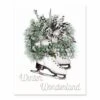 Skates Wreath Winter Wonderland 8x10 Tabletop Canvas