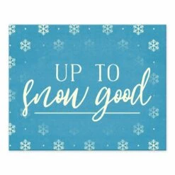 Simple Snowflake Dot Pattern Snow Good 10x8 Tabletop Canvas